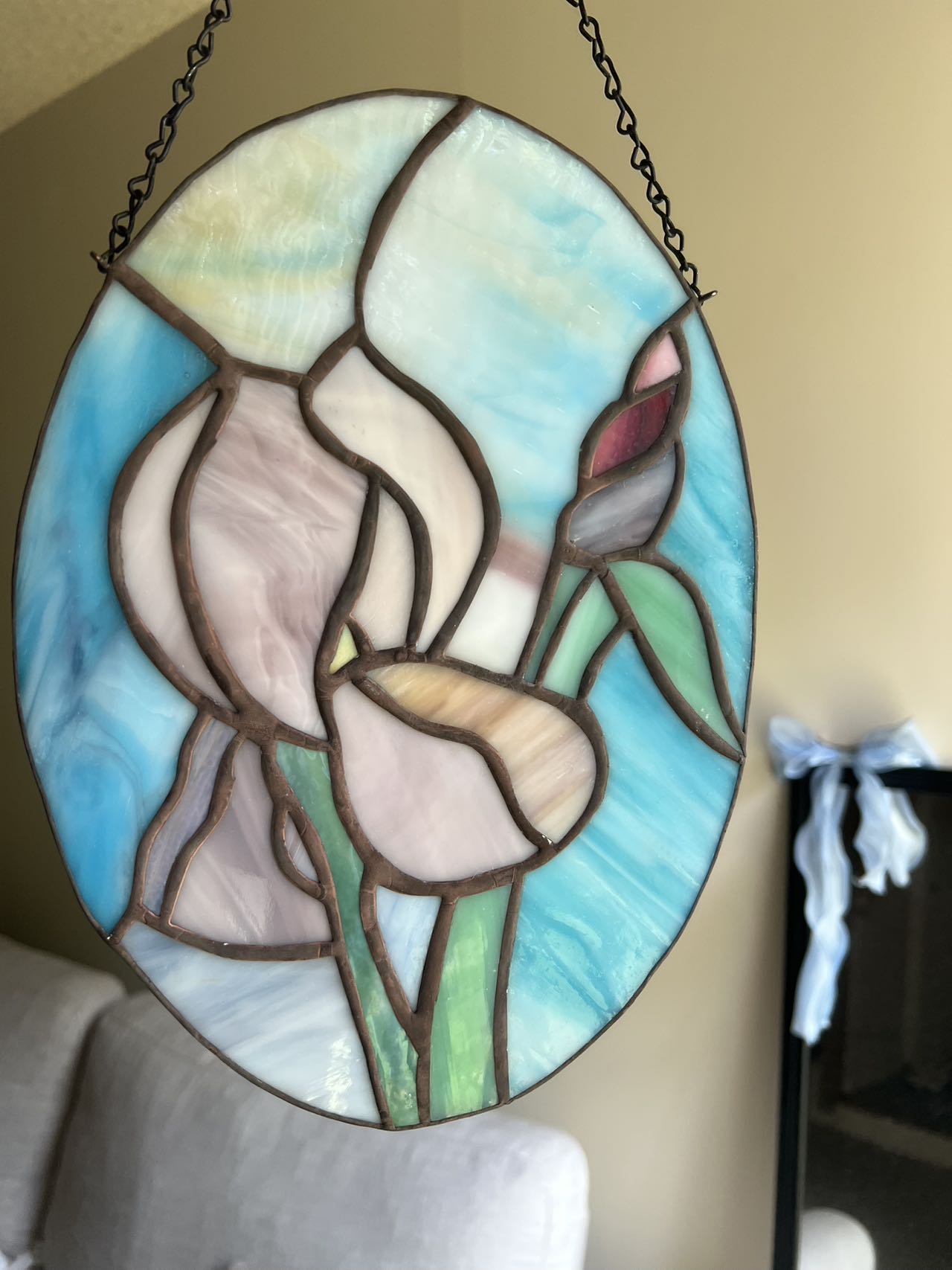 A stained glass artwork