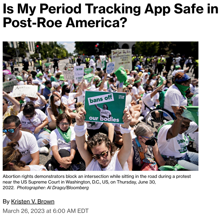 Protesters holding 'bans off our bodies' signs in Washington, D.C.